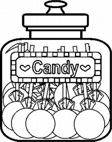 candy jar coloring page candy coloring pages halloween coloring pages