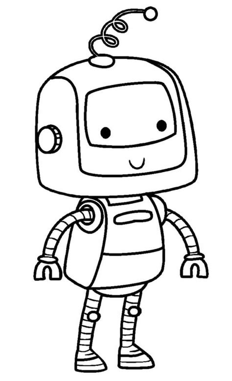 monitoring robot coloring page  printable coloring pages  kids