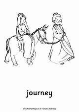 Bethlehem Journey Coloring Pages Nativity Colouring Printable Print Mary Joseph Getcolorings Donkey Christmas Color Activities Kids Activityvillage sketch template