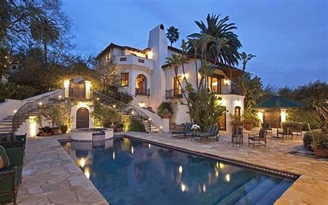 spanish colonial style mansion  emmy award winning actor hits  luxury home real estate market