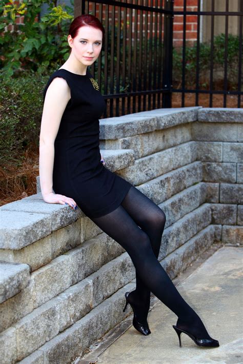 black dress pantyhose and heels legwear fashion