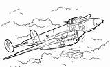 Coloring Pages Plane War Print sketch template