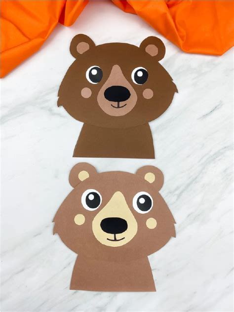 easy brown bear craft  kids   fun project