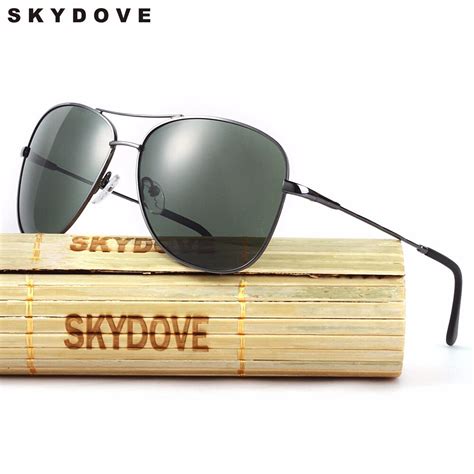 buy skydove pilot sunglass men 2018 outdoor alloy oval