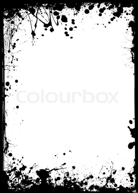 black ink border  white center  ink splat stock vector colourbox