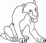 Smilodon Coloring Diego Pages Coloringpages101 Ice Age sketch template