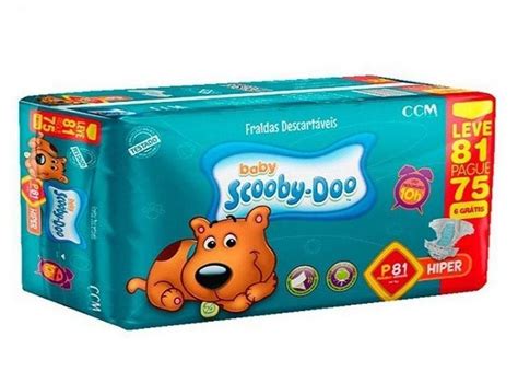 fralda descartável infantil scooby doo p 81 unidades fralda