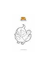 Starly Pokemon sketch template
