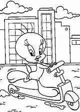Tweety Sylvester Coloring Cartoons Pages Titi Coloriage Kb sketch template