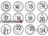 Numeri Avvento Calendario Lavoretticreativi sketch template