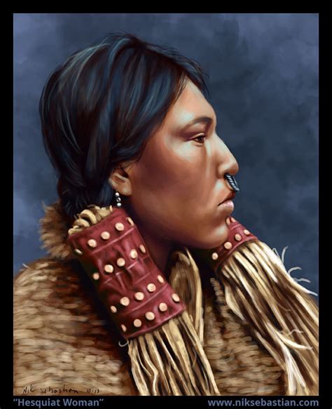 Native American Hesquiat Woman Painting Nik Sebastian