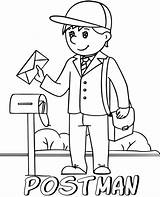 Postman Professions Topcoloringpages sketch template