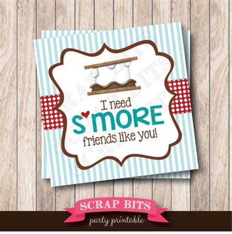 instant  printable   smore friends  etsy