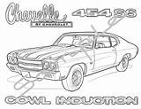 Chevelle 454ss Induction Cowl sketch template