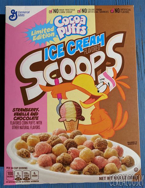 neapolitan cocoa puffs ice cream scoops cereal review