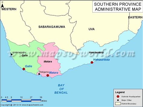 southern province map districts  southern province  sri lanka