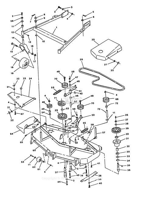 exmark lzkc sn    parts diagram   mower deck