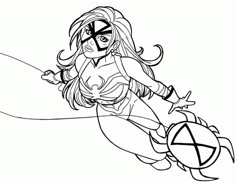 pics  women  marvel coloring pages marvel spider woman