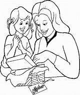 Coloring Pages Mother Print Kids sketch template