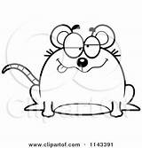 Mouse Drunk Clipart Cartoon Happy Chubby Coloring Bored Cory Thoman Vector Outlined Mad Royalty 2021 Clipartof Regarding Notes sketch template