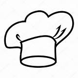 Chef Hat Drawing Kitchen Coloring Illustration Vector Pages Cap Stock Wallpapers Quality High Cook Drawings Depositphotos Food sketch template