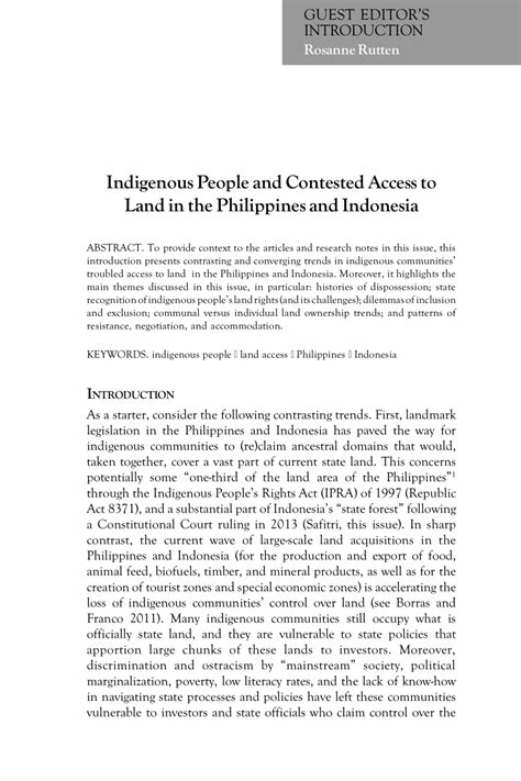 indigenous people  contested access  land   philippines