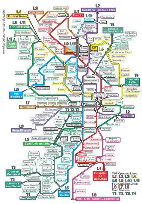 barcelona metro map click   map    magnified version spain travel barcelona