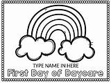Daycare First Coloring Preschool Editable Freebie Sheet Dreamers Created Resources Little sketch template