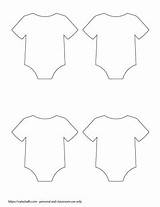 Onesie Baby Template Outline Printable Templates Outlines Banner Clip sketch template