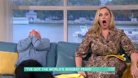 morning show hosts reactions go viral after man with world s largest