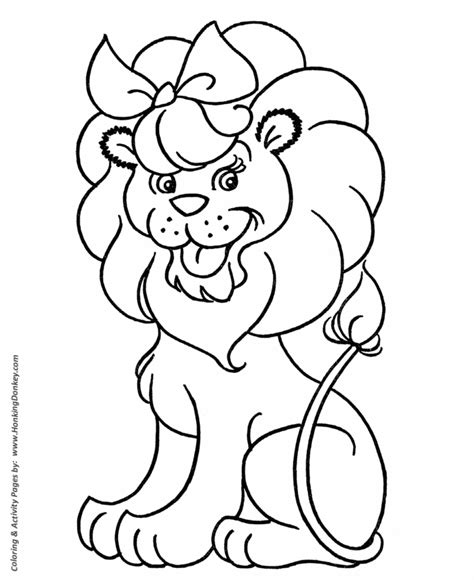 pre  coloring pages  printable lion pre  coloring page sheet