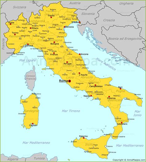 mappa italia cartina italia annamappacom