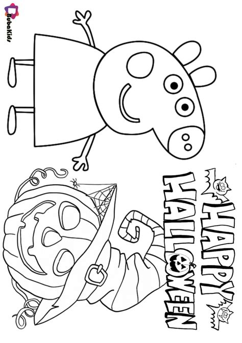 peppa halloween coloring pages warehouse  ideas