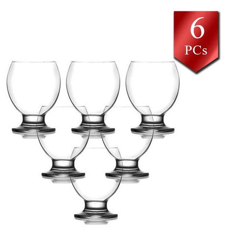 Lav Soft Drinking Glasses Set Of 6 Water And Juice Glassware Durable