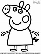 Peppa Pig Coloring Pages Printable Print Color Friends Craft sketch template