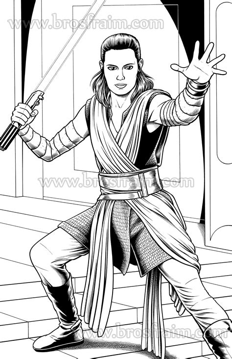 rey from star wars 3 in brendon and brian fraim s 11x14