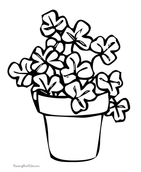 printable shamrock coloring pages coloring home
