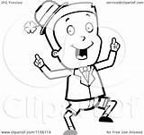 Dancing Irish Boy Cartoon Leprechaun Clipart Happy Coloring Cory Thoman Outlined Vector 2021 sketch template