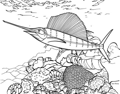 ocean fish coloring pages coloring home