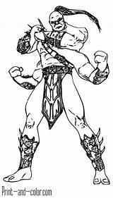 Mortal Kombat Goro sketch template