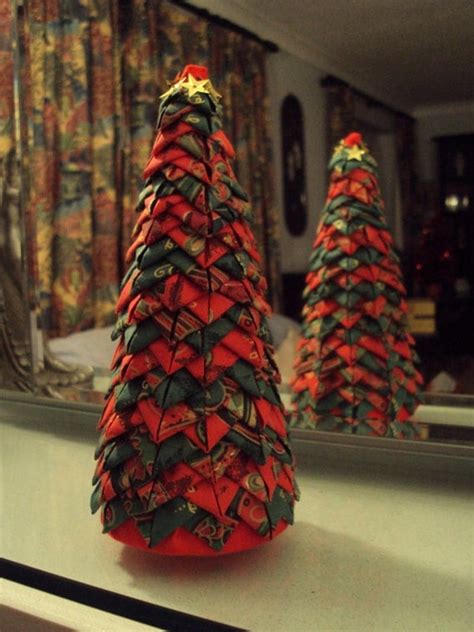 items similar  christmas tree  quilted style folded fabric cm tall  etsy