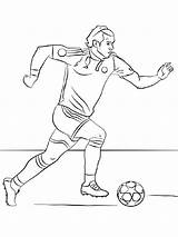 Coloring Soccer Pages Player Boys Printable sketch template