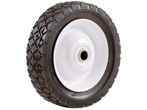 semi pneumatic rubber tire steel hub  ball bearings diamond tread   bore