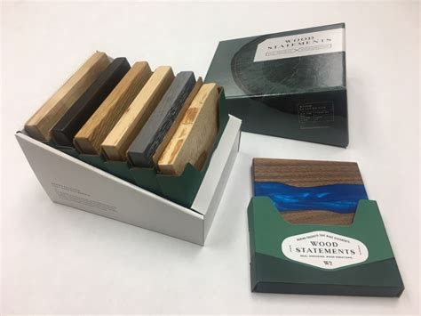 custom furniture maker reimagines wood sample kits   assist  packaging design