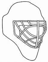 Goalie Coloring Mask Pages Hockey Helmet Drawing Blackhawks Chicago Own sketch template