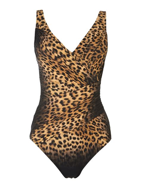 gottex bangalore leopard print swimsuit in brown lyst