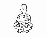 Budista Aprendiz Colorir Buddista Buddhist Apprentice Aprenent Apprendista Dibuix Acolore Dibuixos Coloringcrew sketch template
