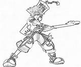 Sora Netart Fighting Skills Colouring sketch template