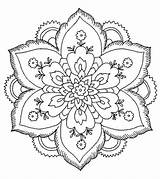 Abstract Coloring Pages Flower Printable sketch template