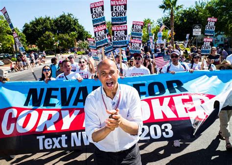 cory booker marches forth takes some heat in boulder city